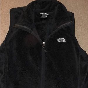 North face black fleece vest